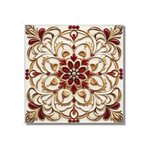 Red Ceramic Tile Unique Patterned Red Kitchen Backsplash Tiles Red Bathroom Tiles Red Accent Tiles Red Fireplace Tile