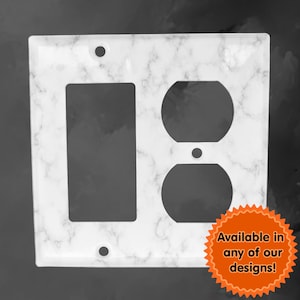 Over 7000 Designs Rocker Outlet Metal Switch Plate Cover - You Choose From Any Design I Offer - Custom Made Metal Switch Plate Covers