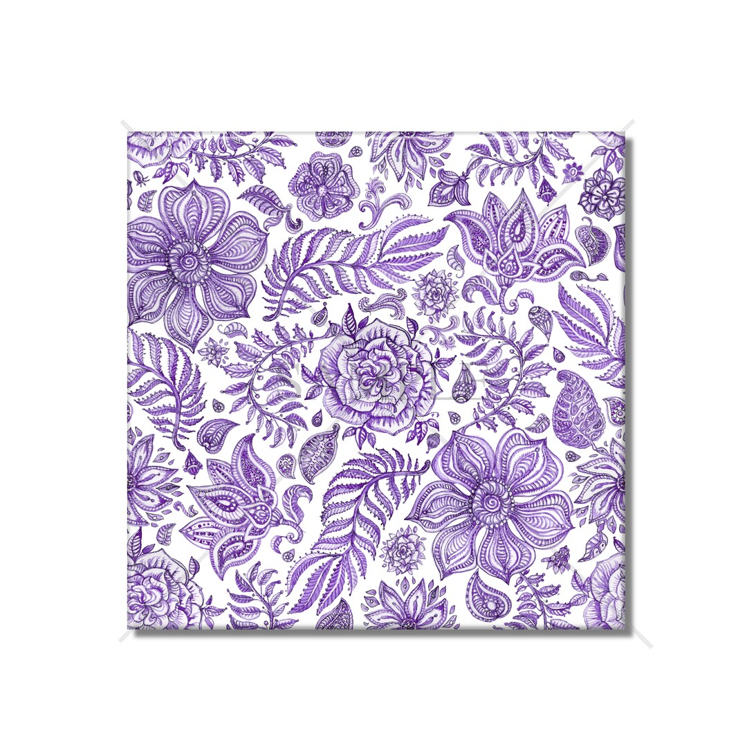 Lotus Flower Purple and White Ceramic Tile - Bathroom Wall Tile ...