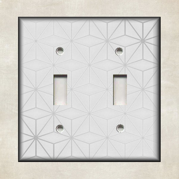 Grey Mid Century Modern Home Decor - Metal Light Switch Cover - Decorative Switch Covers And Outlet Covers - Luna Gallery Free Shipping