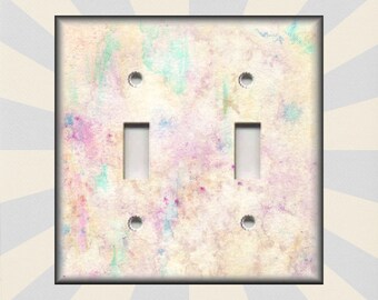 Metal Light Switch Plate Cover - Pastel Colors Watercolor Art Decor Abstract Art Home Decor - Switch Plates Outlet Covers - Free Shipping