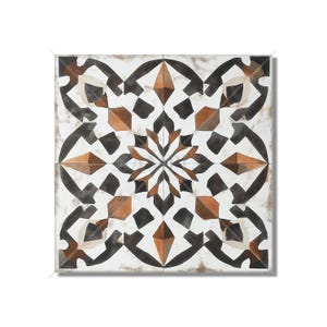 Rustic Black And Brown Ceramic Tile - Patterned Tile Backsplash - Kitchen Tile - Unique Fireplace Tile - Rustic Bathroom Tile Free Shipping