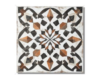 Rustic Black And Brown Ceramic Tile - Patterned Tile Backsplash - Kitchen Tile - Unique Fireplace Tile - Rustic Bathroom Tile Free Shipping