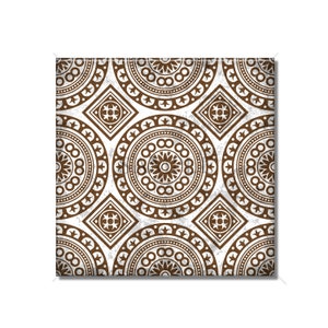 Brown Gray White Decorative Patterned Ceramic Tile - Vintage Tile Design Kitchen Backsplash - Tile Bathroom - Wall Tiles Patterned Tile