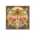 Botanical Dragonfly Design Ceramic Tile - Kitchen Backsplash - Accent Tile - Bathroom Tile Decorative Patterned Tile Fireplace Tile