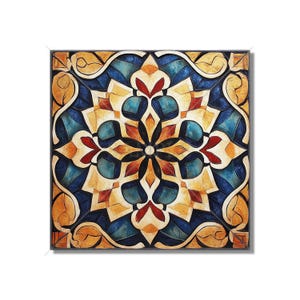 Vintage Moroccan Tile Backsplash Tile - Unique Ceramic Accent Tile - Patterned Tile Bathroom Tile - Wall Tile Kitchen Tile - Free Shipping