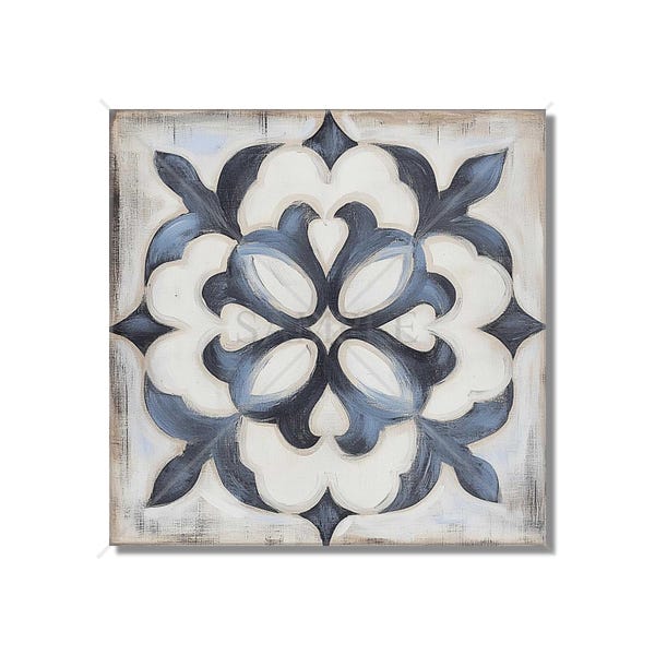 Ceramic Tile Blue Gray White - Patterned Tile Backsplash Blue Kitchen Tile Unique Fireplace Tile - Blue White Patterned Tiles Free Shipping