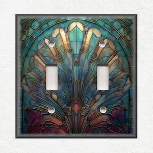 Antique Shell Design Vintage Art Nouveau Design Metal Light Switch Plate Covers And Outlet Covers - Home Decor - Art Nouveau Home Decor
