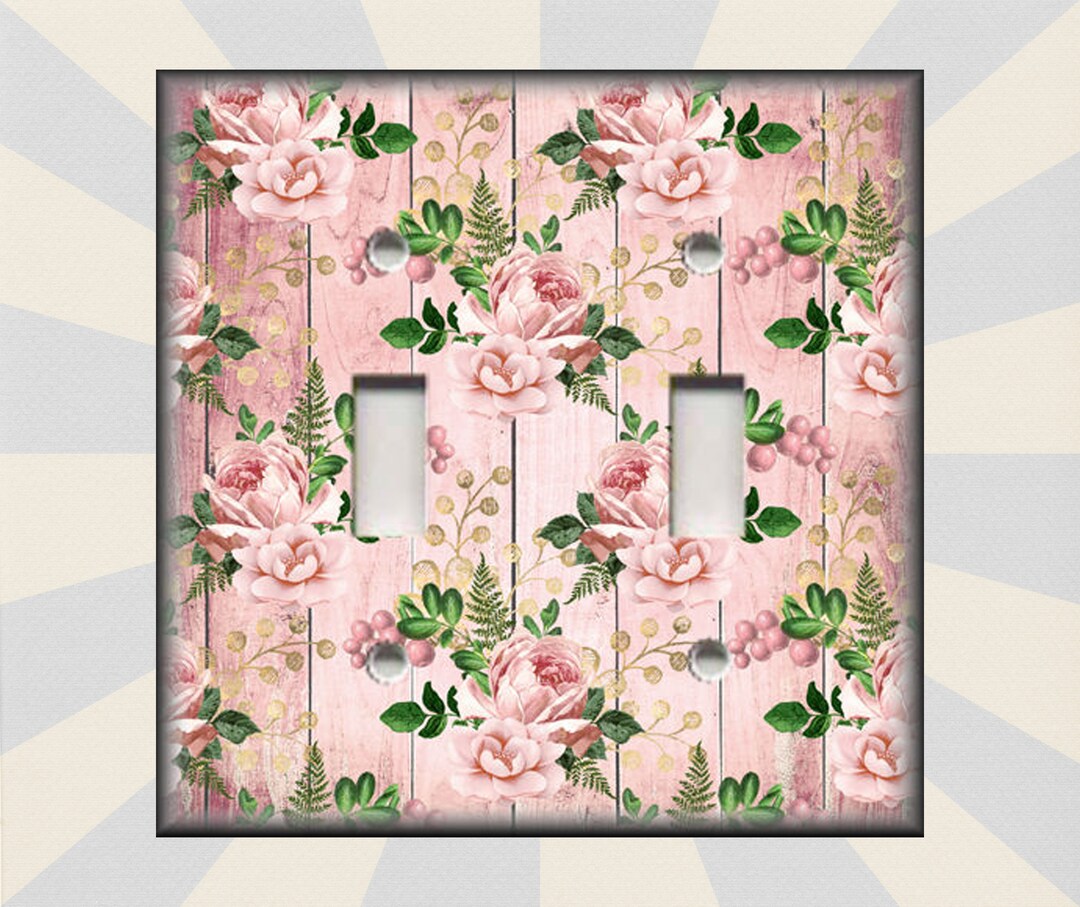 Metal Light Switch Cover Rustic Shabby Chic Wood Plank Etsy UK