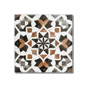 Rustic Black And Brown Ceramic Tile - Patterned Tile Backsplash - Kitchen Tile - Unique Fireplace Tile - Rustic Bathroom Tile Free Shipping