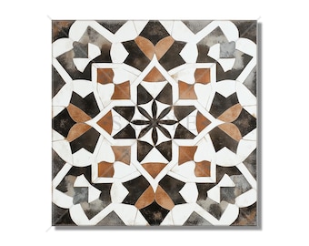 Rustic Black And Brown Ceramic Tile - Patterned Tile Backsplash - Kitchen Tile - Unique Fireplace Tile - Rustic Bathroom Tile Free Shipping