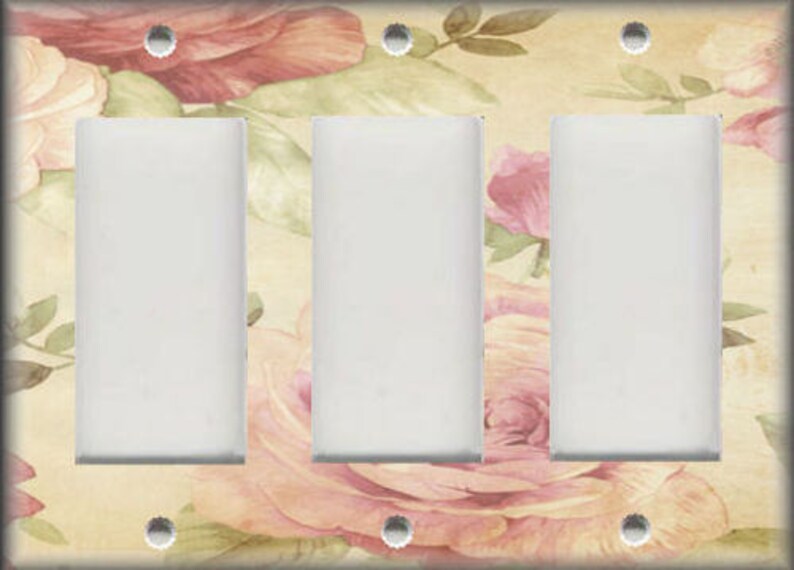Metal Light Switch Plate Cover Shabby Chic Home Decor Etsy