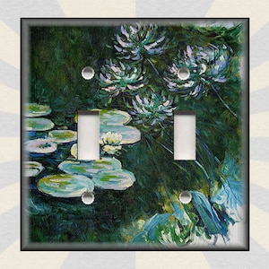 Metal Monet Art Light Switch Plate Cover Monet Art Water Lillie's Monet Decor Metal Monet Art Light Switch Plate Cover Monet Art Water Lillie's Monet Decor