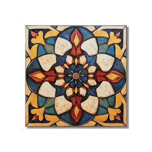 Vintage Moroccan Tile Backsplash Tile - Unique Ceramic Accent Tile - Patterned Tile Bathroom Tile - Wall Tile Kitchen Tile - Free Shipping