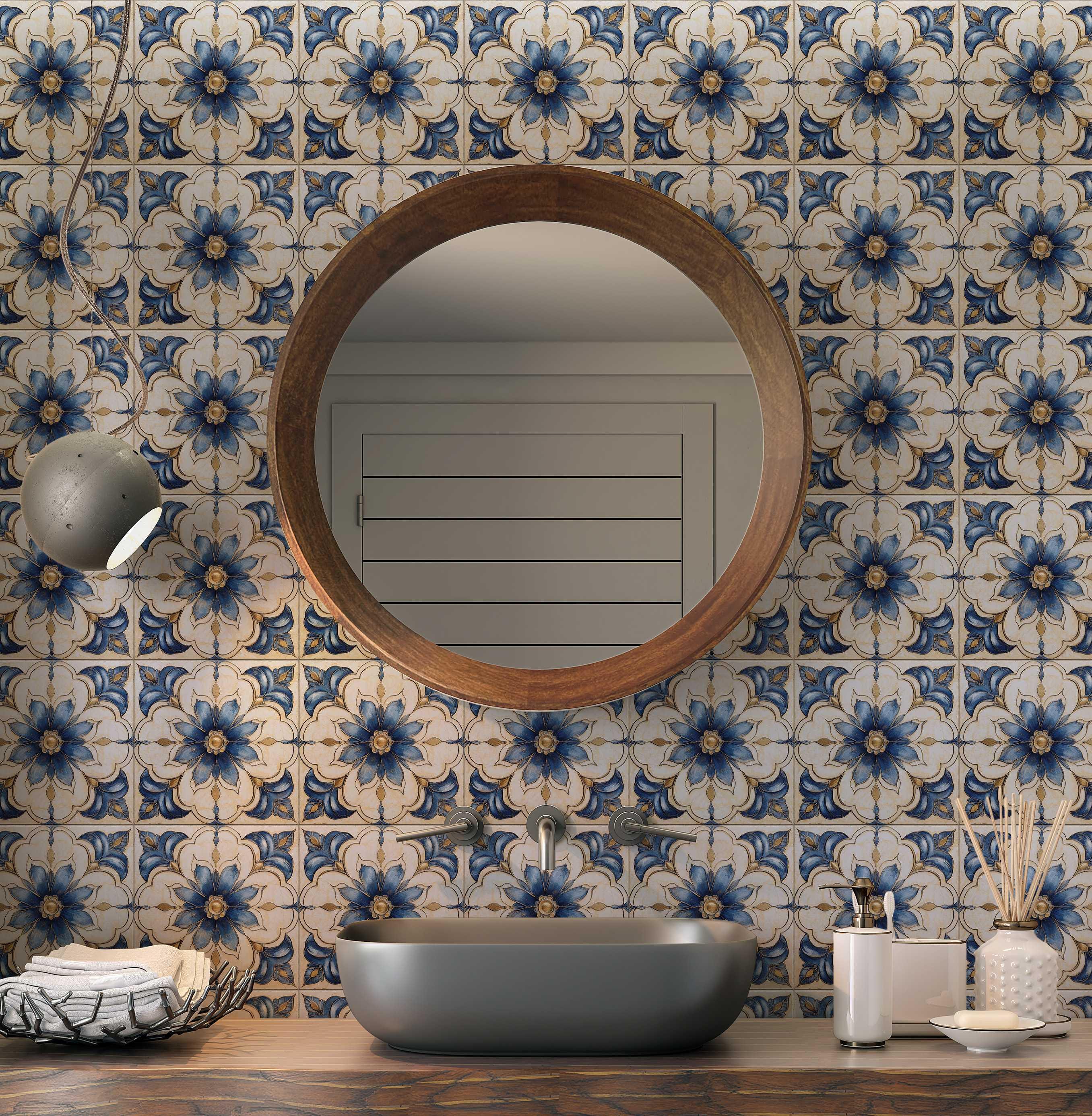 Antique White Blue Ceramic Tile Vintage Design Blue and White Unique ...