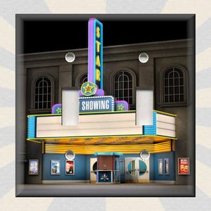 Custom Movie Theater Camera and Reels Cinemas Home Theater Decor Wall Art 