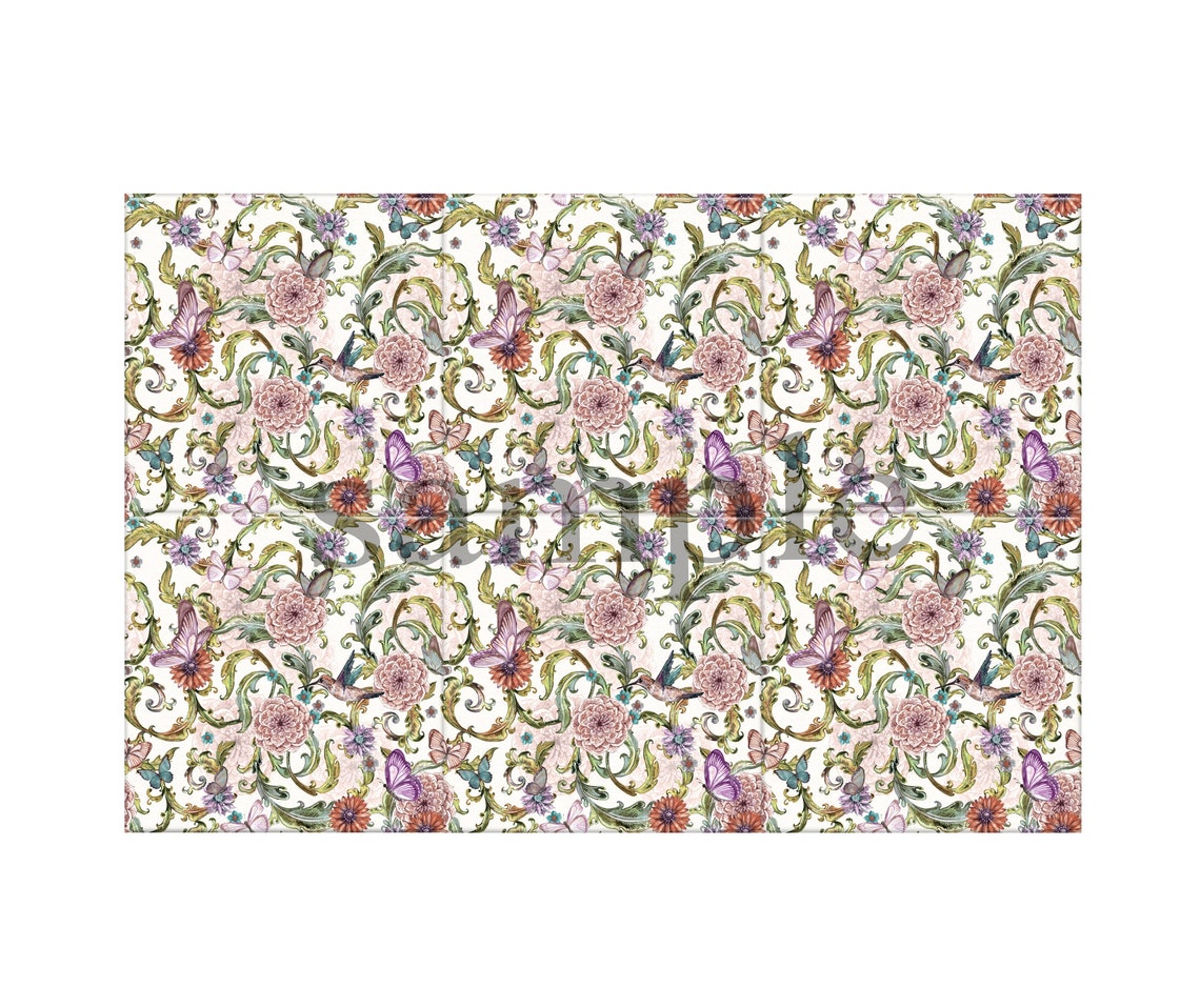 Floral Ceramic Wall Tiles Backsplash Kitchen Tile Bathroom Etsy