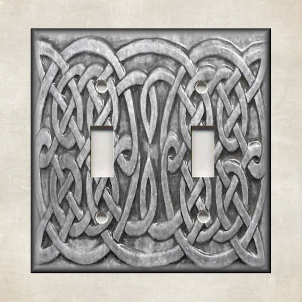 Celtic Knot Silver Grey Celtic Knot Home Decor - Metal Light Switch Plate Covers And Outlet Covers - Free Shipping - Luna Gallery