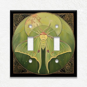 Luna Moth Design Metal Switch Plate Covers And Outlet Covers Unique Light Switch Plate Covers Outlet Covers - Decorative Wall Plate Covers