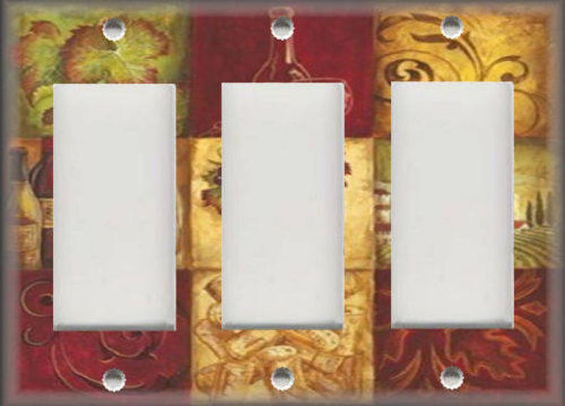Metal Light Switch Plate Cover Tuscan Wine Home Decor Wine Etsy