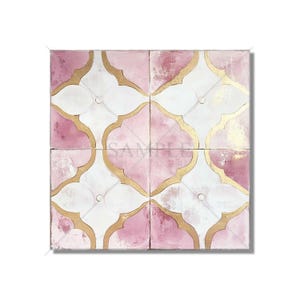 Pink Geometric Ceramic Tile Pink And White Kitchen Backsplash Tile Elegant Design Bathroom Wall Tiles Decorative Ceramic Tile Free Shipping