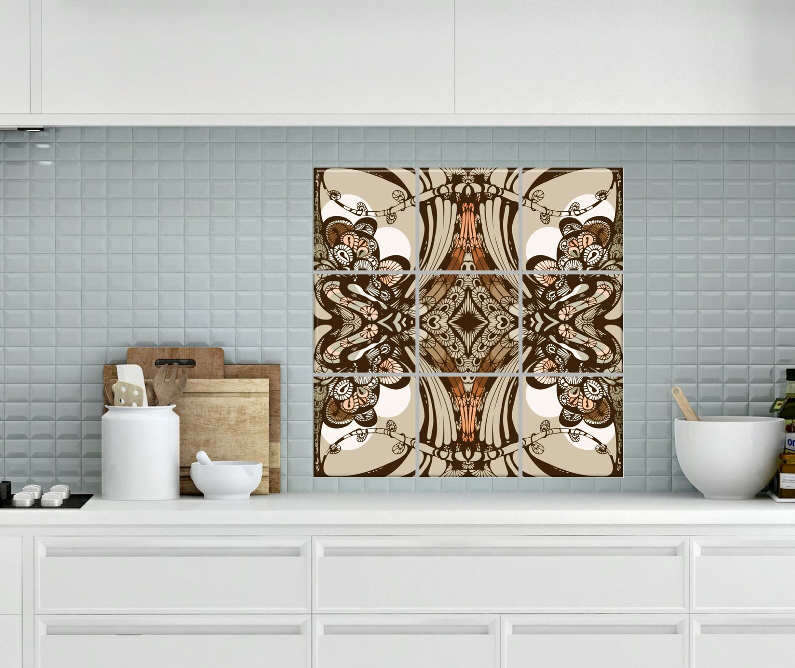 Ceramic Tile Mural Ceramic Tile Mural Art Nouveau Design Etsy