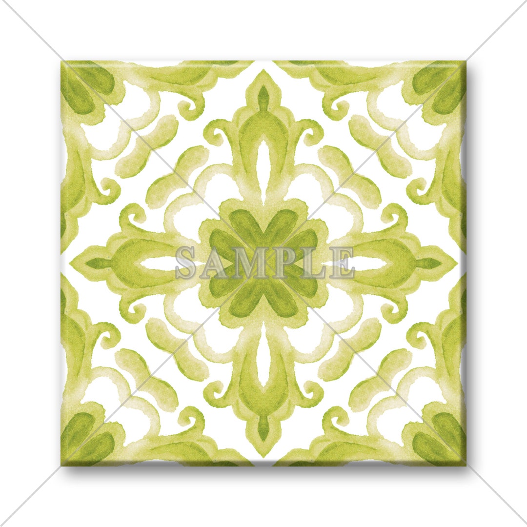 Lime Green Tile Backsplash Tile Kitchen Tile Bathroom Tile Etsy