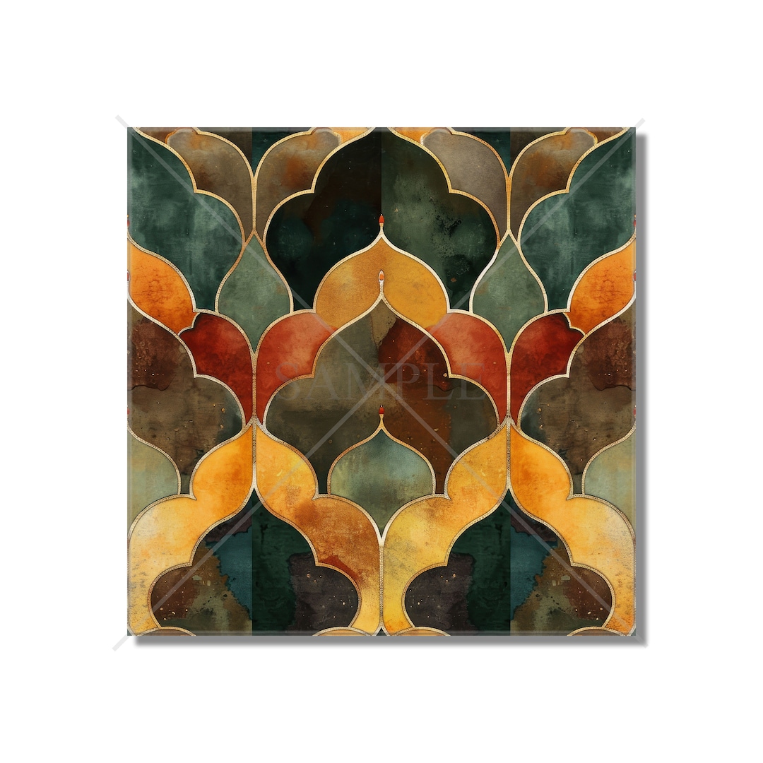 Earth Tones Moroccan Ceramic Tile - Kitchen Backsplash Tile - Bathroom ...