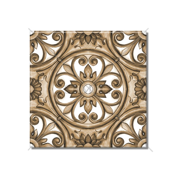 Decorative Tan White Ceramic - Tile B...