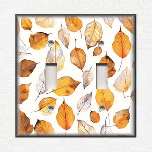 Fall Leaves Design Switch Plate Covers And Outlets - Decorative Matching Metal Switch Plate Covers And Outlet Covers - Free Shipping