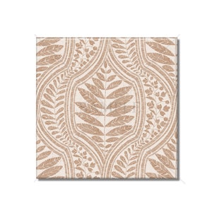 Brown Botanical Leaf Pattern Ceramic Tile - Leaf Design Ceramic Kitchen Backsplash Tile - Nature Leaves Ceramic Bathroom Wall Tiles