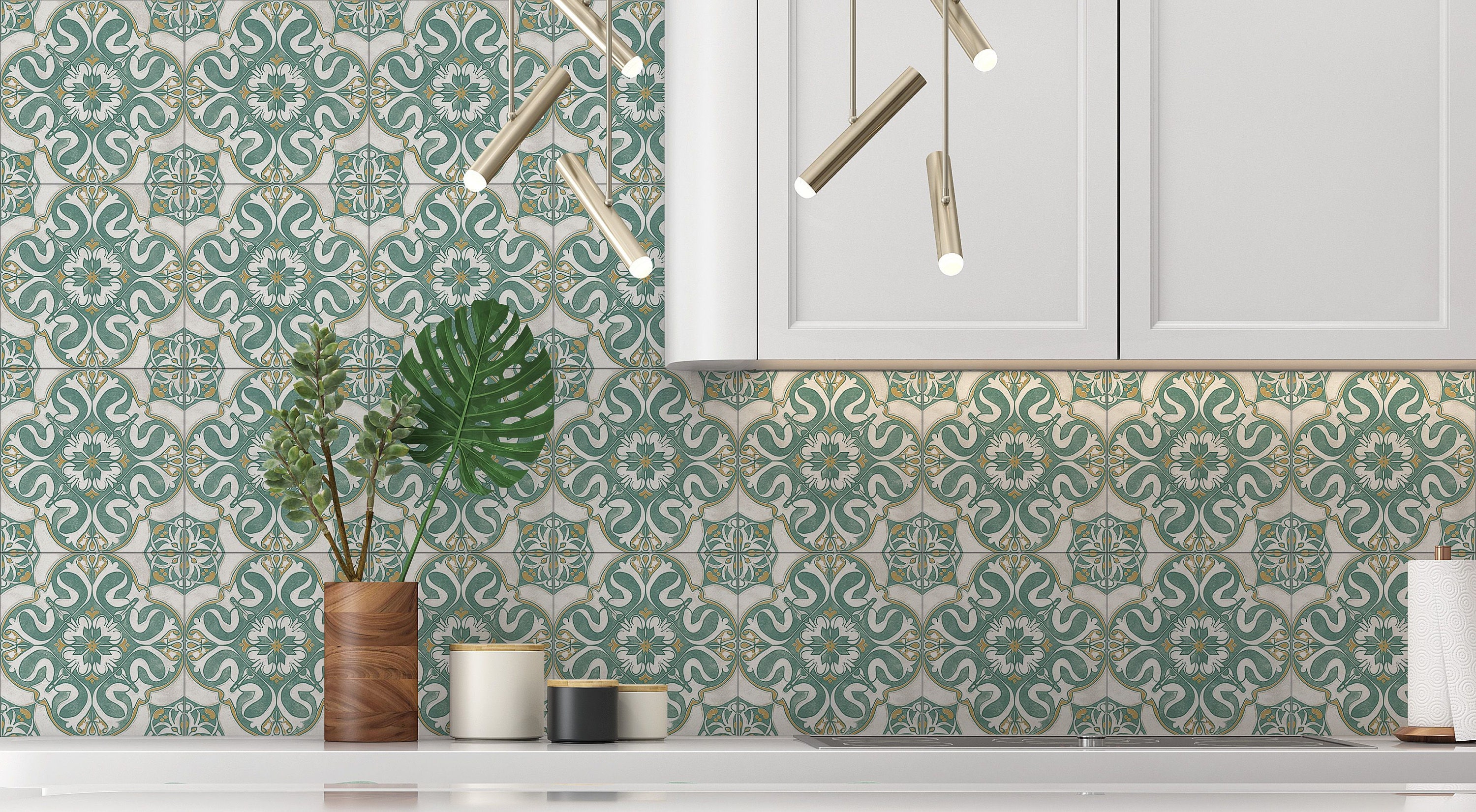 Vintage Moroccan Tile Design Backsplash Tile Kitchen Unique Ceramic