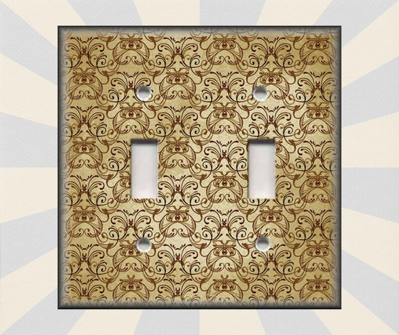 Vintage Art Nouveau Design Tan Gold Art Nouveau Home Decor Free Shipping Switch Plates Outlet Covers Metal Light Switch Plate Cover