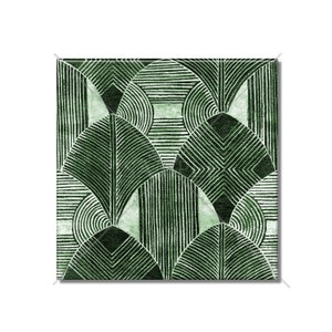 Dark Green Ceramic Tile Vintage Art Deco Design Kitchen Backsplash Tile - Bathroom Tile - Ceramic Accent Tile Backsplash Tile Fireplace Tile