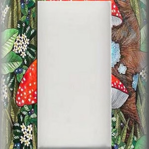 Mushroom Switch Plate Cover - Mushroom Decor - Mushroom Home Decor - Metal Light Switch Plate Covers And Outlet Covers - Home Decor GFI/Rocker
