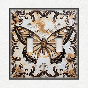 Vintage Butterfly Switch Plate Covers & Outlet Covers - Metal Light Switch Plate Covers - Decorative Unique Switch Plates - Free Shipping