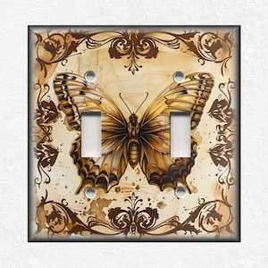 Vintage Butterfly Switch Plate Covers & Outlet Covers - Metal Light Switch Plate Covers - Decorative Unique Switch Plates - Free Shipping