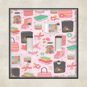 Craft Room Decor Sewing Room Decor - Metal Light Switch Cover - Switch Plate Covers And Outlet Covers - Luna Gallery Designs - Free Shipping