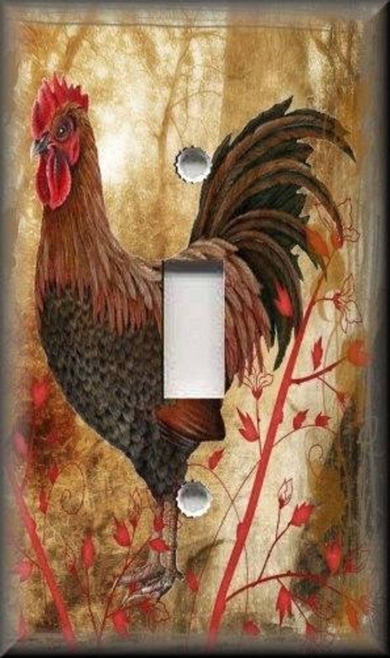 Country Rooster Kitchen Decor Rooster Home Decor Roosters Etsy
