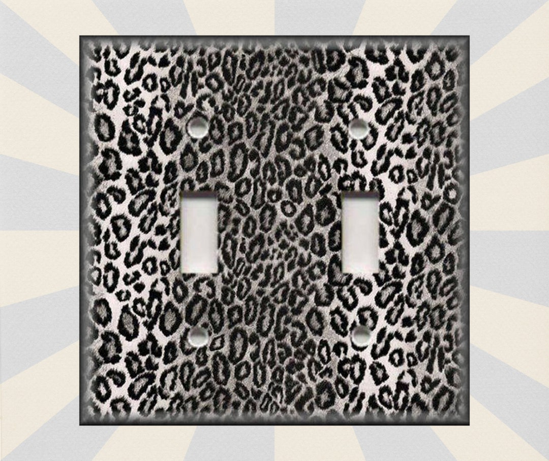Grey Leopard Print Home Decor Animal Print Home Decor Metal Light