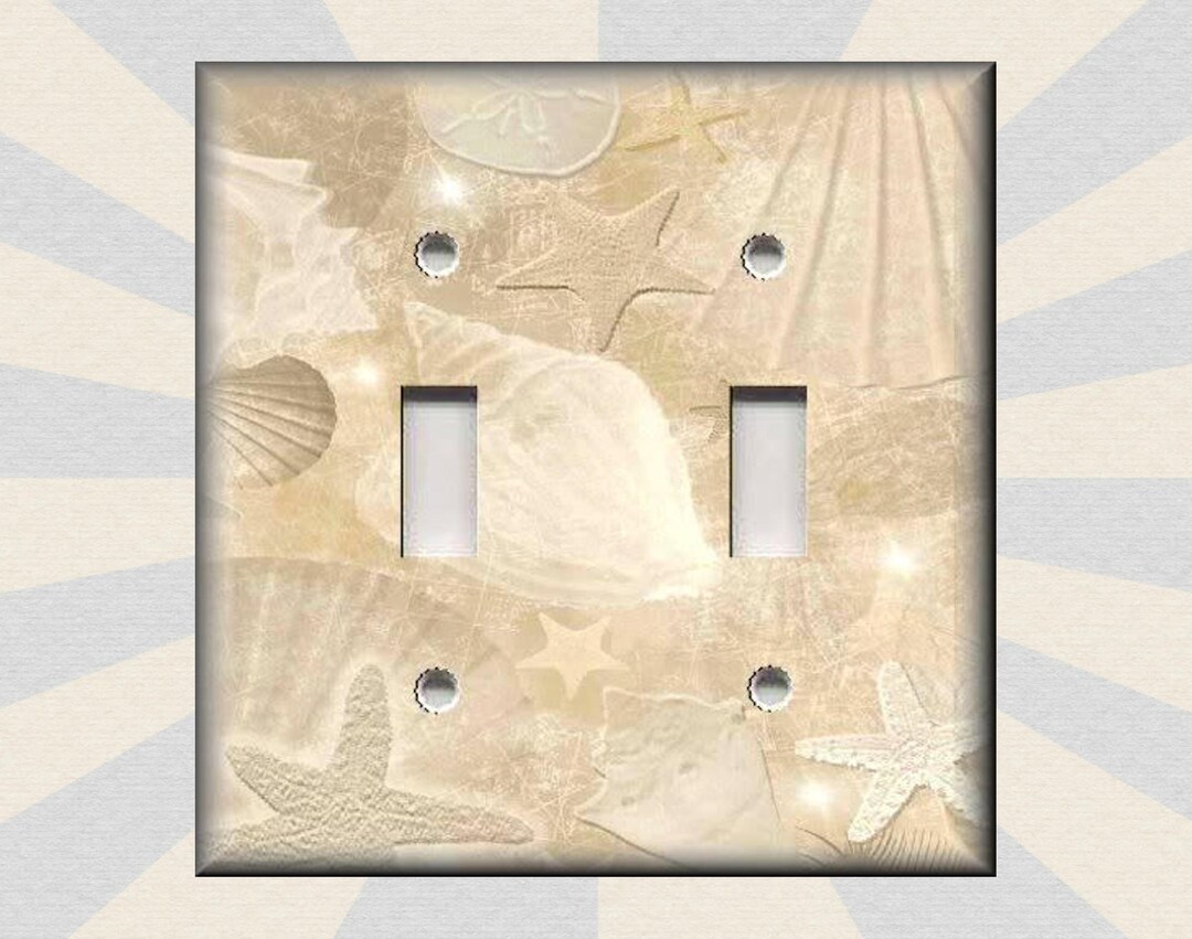 Beach Switch Plates Outlet Covers Tranquil Beach Shells Coastal Home