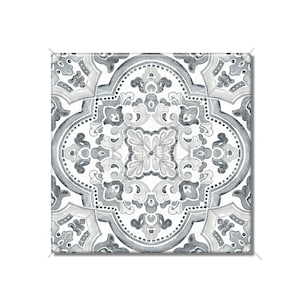 Blue Gray Ceramic Tile Vintage Design Kitchen Backsplash Tile - Ceramic Bathroom Wall Tiles - Patterned Ceramic Tiles - Fireplace Tile