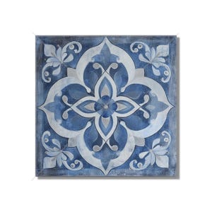 Blue Gray Ceramic Vintage Moroccan Tile Design - Blue Patterned Kitchen Backsplash Tile - Bathroom Wall Tile - Patterned Tiles Free Shipping