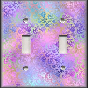 Metal Light Switch Cover Unicorn Colors Floral Art Decor Switch Plate Covers And Outlet Covers Luna Gallery Designs Free Shipping Double Toggle