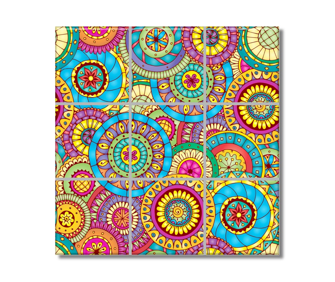 Ceramic Tile Mural Tile Mural Funky Abstract Art Design Tile Mural 12