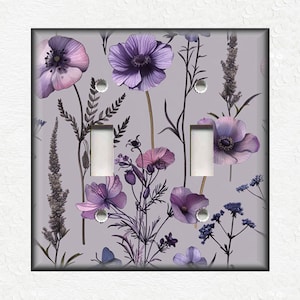 Beautiful Botanical Wildflowers - Metal Switch Plate Covers And Outlet Covers Unique Light Switch Plate Covers Outlet Covers Wall Plates