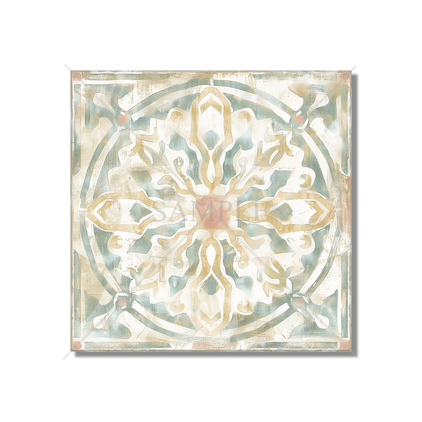Vintage Green Beige White Moroccan Tile Design Backsplash Tile Kitchen Unique Ceramic Accent Tile Patterned Tile Bathroom Tile Kitchen Tile