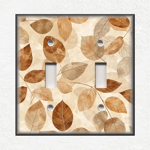 Fall Leaves Design Switch Plate Covers And Outlets - Decorative Matching Metal Switch Plate Covers And Outlet Covers - Free Shipping