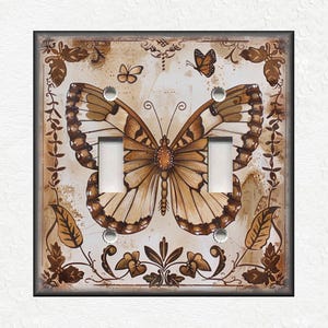 Vintage Butterfly Switch Plate Covers & Outlet Covers - Metal Light Switch Plate Covers - Decorative Unique Switch Plates - Free Shipping
