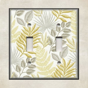 Botanical Art Design Decor - Metal Light Switch Cover - Decorative Switch Plate Covers And Outlet Covers - Luna Gallery - Free Shipping